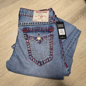 TRUE RELIGION RICKY DISTRESSED SUPER T STRAIGHT JEAN SZ32